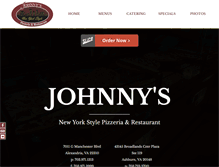 Tablet Screenshot of johnnysnypizzeria.com